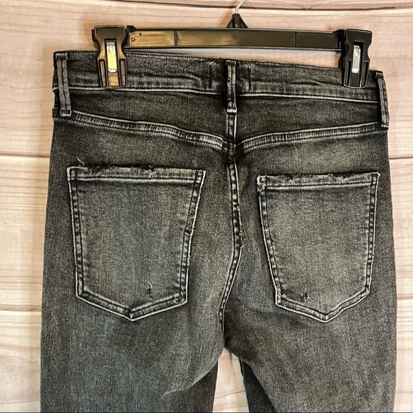 Agolde Sophie Distressed Skinny Jeans in Silence Black - Picture 10 of 13